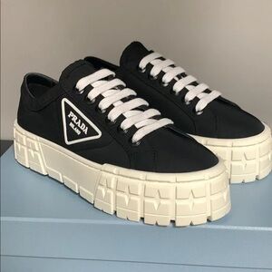 Prada Women's Black Platform Sneakers